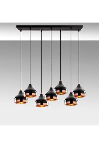 Hanglamp Yildo - Zwart en Goudkleurig
