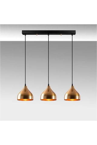 Candeeiro suspenso Tattoo Preto e acobreado