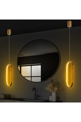 Ledhanglamp Can - Goudkleurig