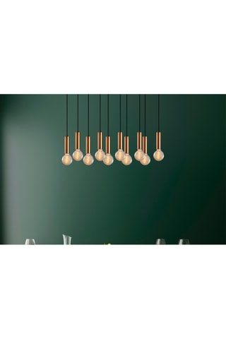 Candeeiro suspenso Tempo - Preto e dourado - 10 x 40 W