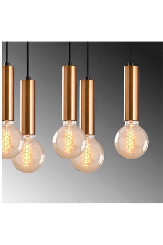 Candeeiro suspenso Tempo - Preto e dourado - 10 x 40 W