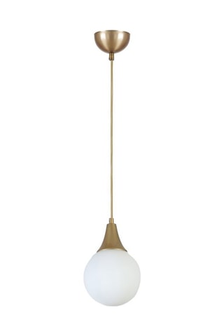 Candeeiro suspenso - Dourado e branco - 40 W