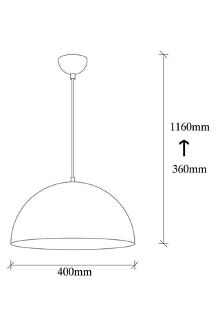 Candeeiro suspenso Sivani Preto e dourado