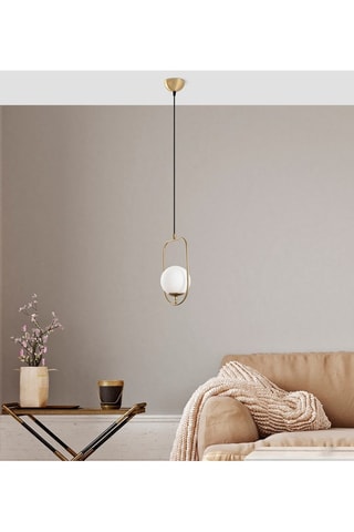 Candeeiro suspenso Skew - Dourado - 40 W