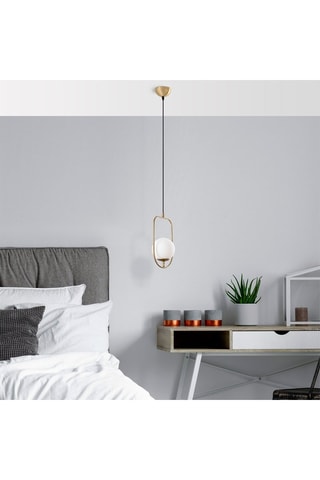 Candeeiro suspenso Skew - Dourado - 40 W