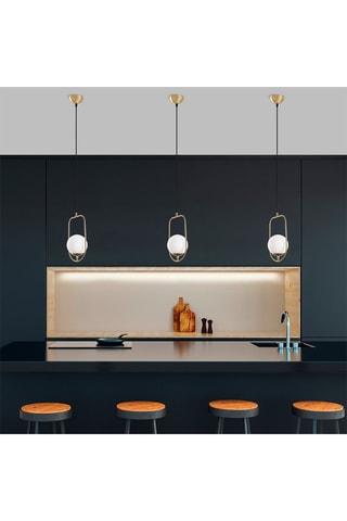 Candeeiro suspenso Skew - Dourado - 40 W