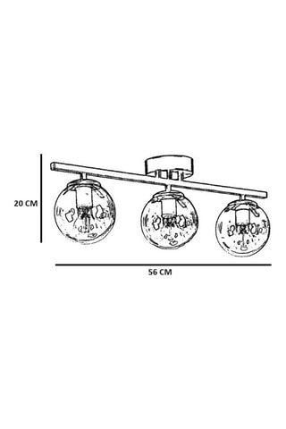 Candeeiro suspenso - Preto e transparente
