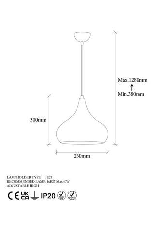 Candeeiro suspenso Acobreado
