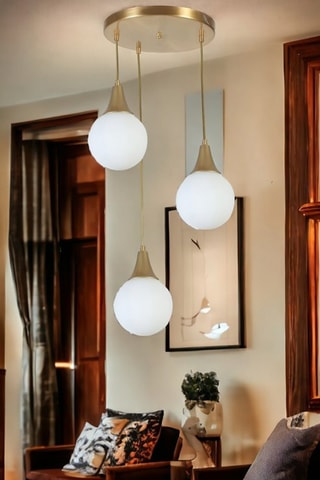 Candeeiro suspenso - Branco - 3 x 40 - 60 W