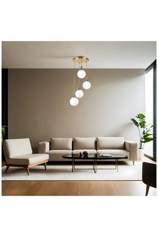 Candeeiro suspenso Afra - Dourado - 4 x 40 W