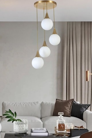 Candeeiro suspenso Afra - Dourado - 4 x 40 W