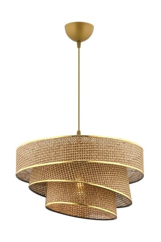 Candeeiro suspenso Couper Hazeran - Bege e dourado