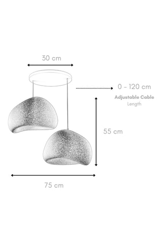 Hanglamp - Zwart - 2 x 40 W