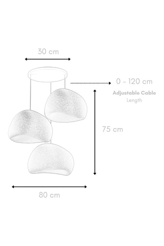 Suspension - Gris clair - 3 x 40 W
