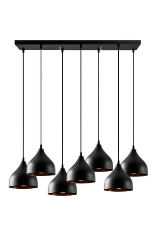 Candeeiro suspenso Tattoo Preto e dourado