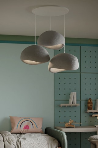 Hanglamp - Lichtgrijs - 3 x 40 W