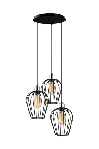 Candeeiro suspenso Tel - Preto - 3 x 100 W