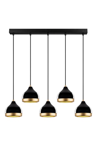 Hanglamp Yildo - Zwart en Goudkleurig - 5 x 40 W