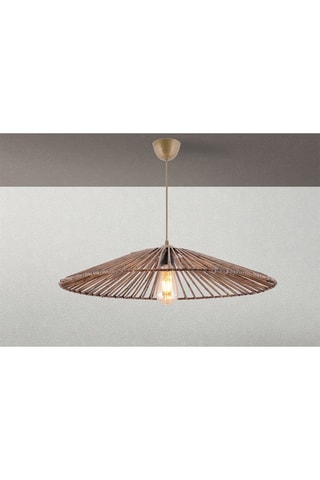 Candeeiro suspenso em bambu - Natural - 45 - 60W
