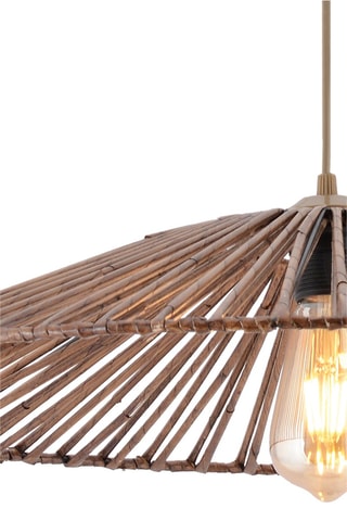 Candeeiro suspenso em bambu - Natural - 45 - 60W