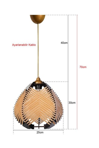 Candeeiro suspenso YL224 - Bege - 60 W