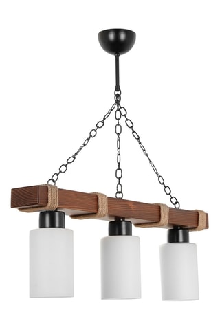 Candeeiro suspenso Jasmin - Branco e natural - 3 x 40 W 