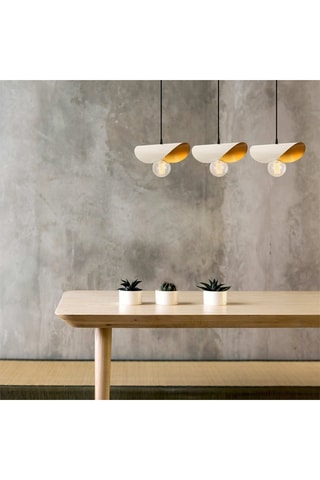 Candeeiro suspenso Sivani - Branco - 3 x 40 W