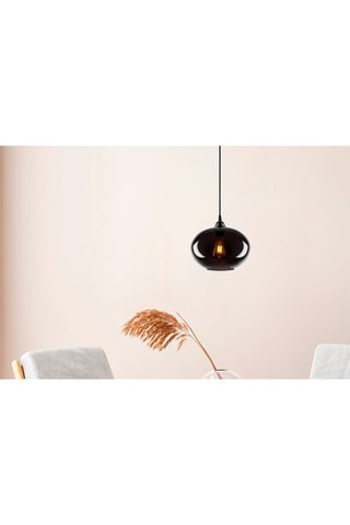Candeeiro suspenso Smoked - Preto - 40 W