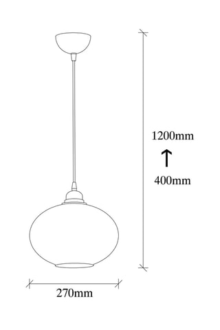 Candeeiro suspenso Smoked - Preto - 40 W
