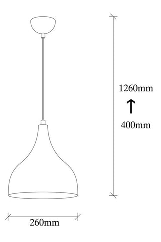 Candeeiro suspenso Saglam  - Preto - 100 W