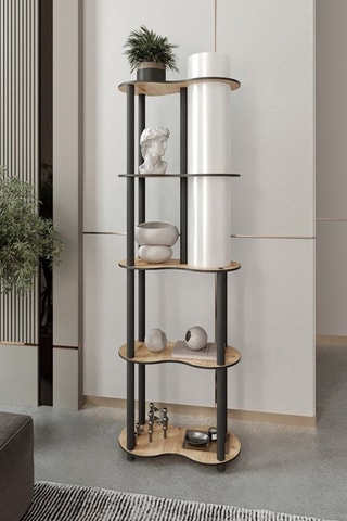 Candeeiro de pé - Imitação de nogueira - 40 W - 140 cm