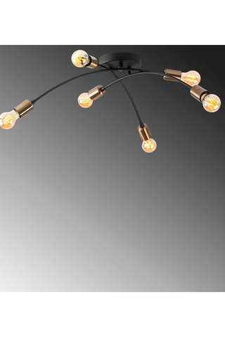 Candeeiro de teto Banana Preto e dourado