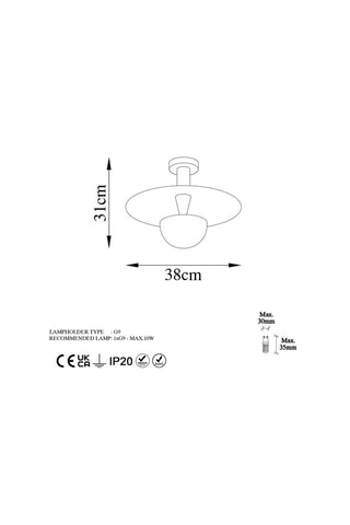 Candeeiro suspenso LED Kurt Dourado
