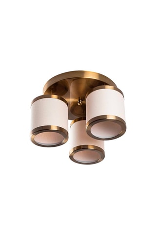 Candeeiro de teto Way - Branco e dourado - 3 x 40 W