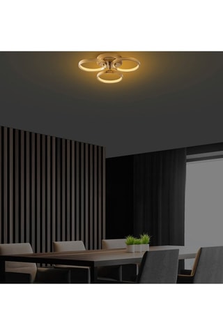 Candeeiro de teto LED Halka -  Dourado - 18 W