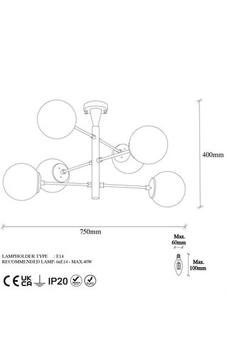 Suspension Arge - Doré