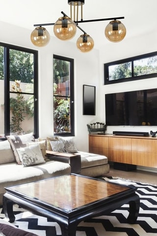 Candeeiro suspenso Oslo 4 - Dourado - 4 x 60 W