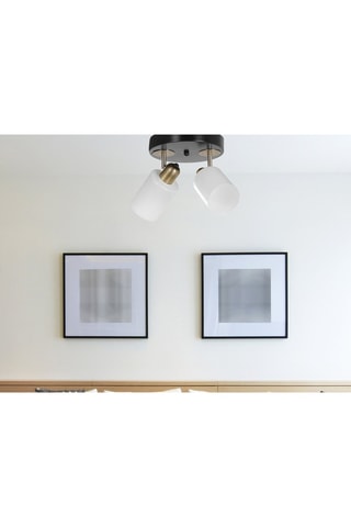 Candeeiro de teto - Preto e branco - 60 W