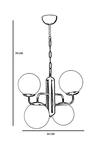Candeeiro suspenso Pekin 4 - Preto - 4 x 60 W