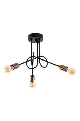 Candeeiro suspenso Preto e bronze