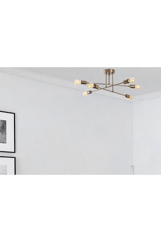 Candeeiro suspenso Fleur - Dourado - 6 x 60 W