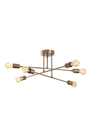 Candeeiro suspenso Fleur - Dourado - 6 x 60 W