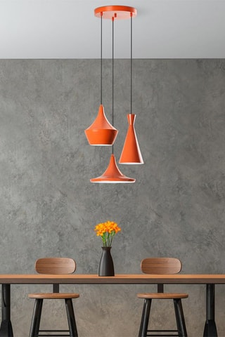 3 Hanglampen Tom - Oranje - 40 W