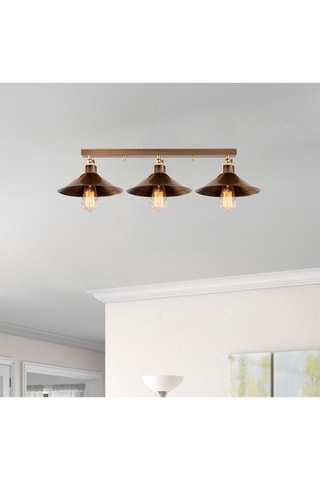 Candeeiro de teto Berceste - Dourado - 3 x 100 W