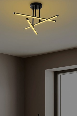 Candeeiro de teto LED Ledflower - Preto - 18 W