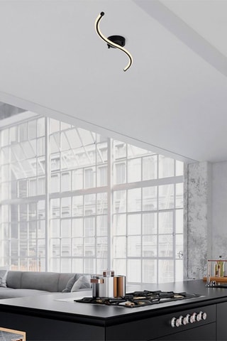 Candeeiro de teto LED Yilan - Preto - 16 W