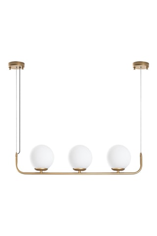 Candeeiro suspenso Faruk - 13716 - Dourado e branco - 3 x 40 W
