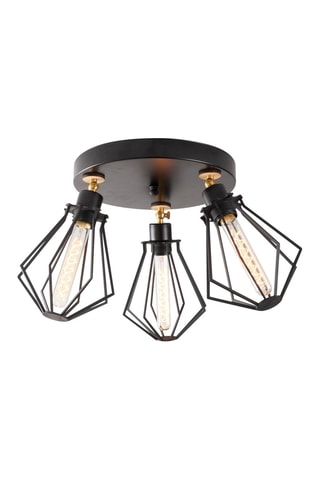 Candeeiro de teto Oylat - Preto - 3 x 100 W