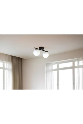 Candeeiro de teto Yeni Can 2 - Preto e branco - 2 x 60 W