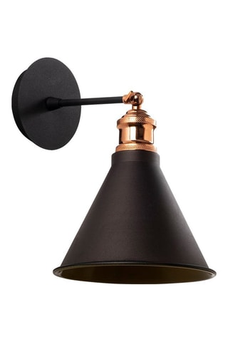 Wandlamp Berceste - Zwart en Koperkleurig - 100 W